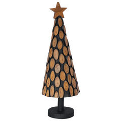 vidaXL Christmas Tree with Stand Brown 90 cm Solid teak wood 2