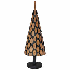 vidaXL Christmas Tree with Stand Brown 90 cm Solid teak wood 5