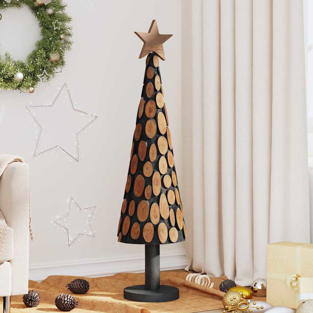 Christmas Tree Brown Solid Teak Wood 120 cm
