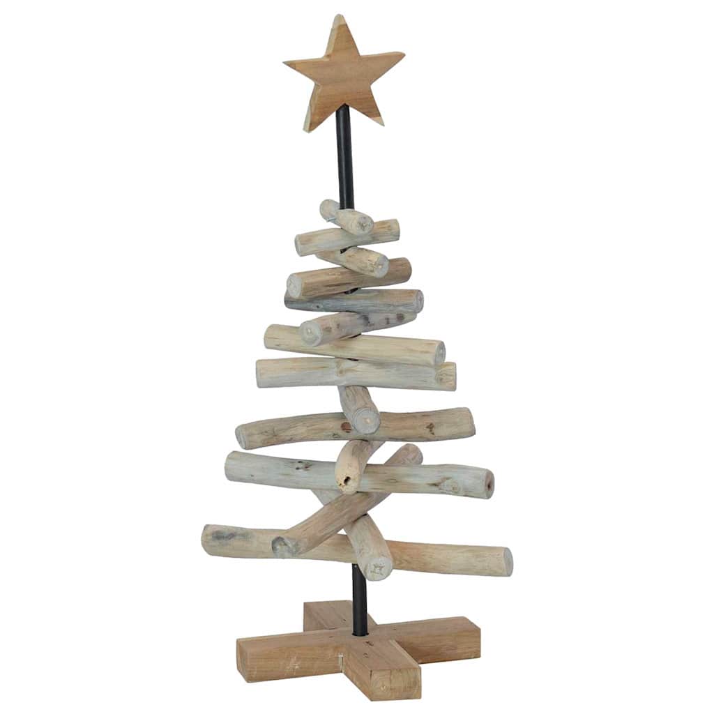 vidaXL Christmas Tree Brown 60 cm Solid teak wood 2