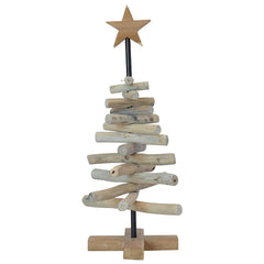 vidaXL Christmas Tree Brown 60 cm Solid teak wood 5