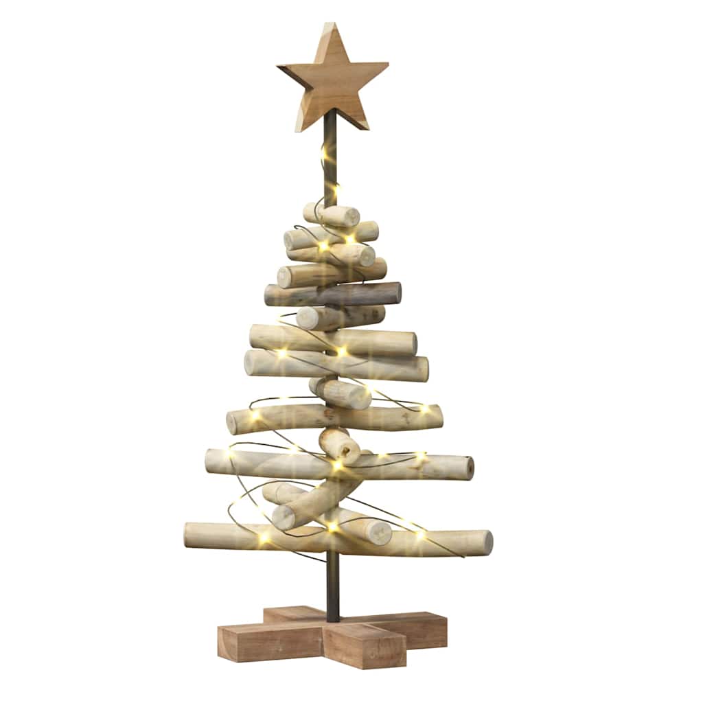 vidaXL Christmas Tree Brown 60 cm Solid teak wood 3