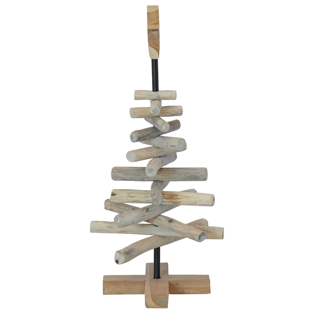vidaXL Christmas Tree Brown 60 cm Solid teak wood 6