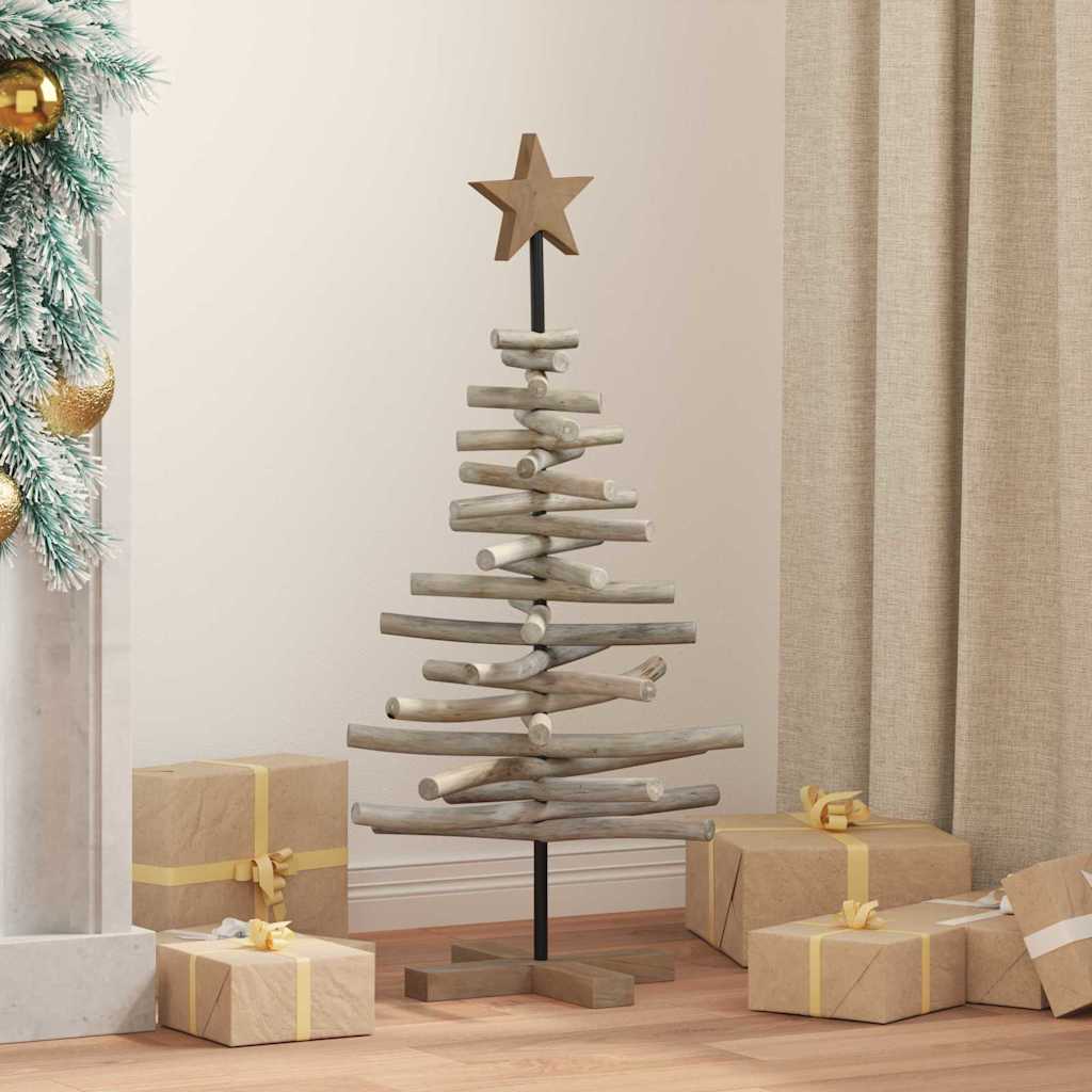 Christmas Tree Brown Solid Teak Wood 90 cm