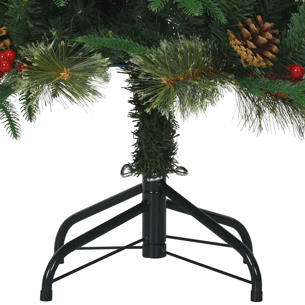 vidaXL Artificial Hinged Christmas Tree Green 150 cm PVC, PE and Steel 6