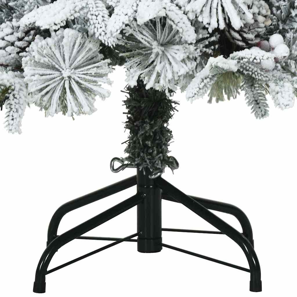 vidaXL Artificial Hinged Christmas Tree Snow Flocked White 120 cm 6