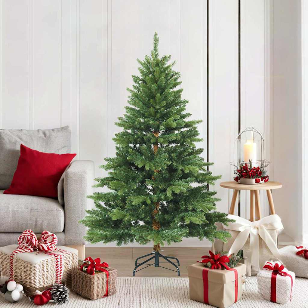 vidaXL Artificial Hinged Christmas Tree Green 150 cm PVC, PE and steel 1