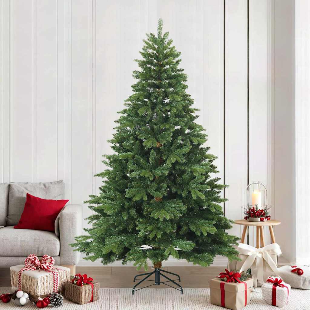 Artificial Hinged Christmas Tree PVC and PE Green 240 cm