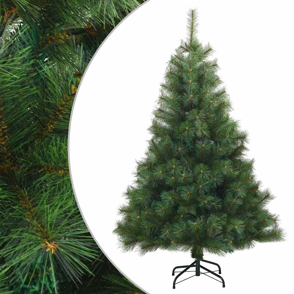 vidaXL Artificial Hinged Christmas Tree Green 120 cm PVC, steel 2