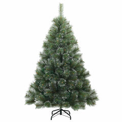 Artificial Hinged Christmas Tree PVC White and green 150 cm