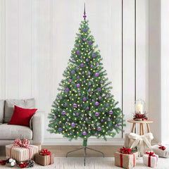 vidaXL Artificial Pre-lit Christmas Tree PVC 240 cm Green