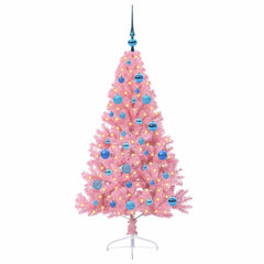 vidaXL Artificial Pre-lit Christmas Tree with 150 LEDs Pink 150 cm PVC 3