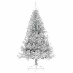 vidaXL Artificial Pre-lit Christmas Tree Silver 120 cm PET 5