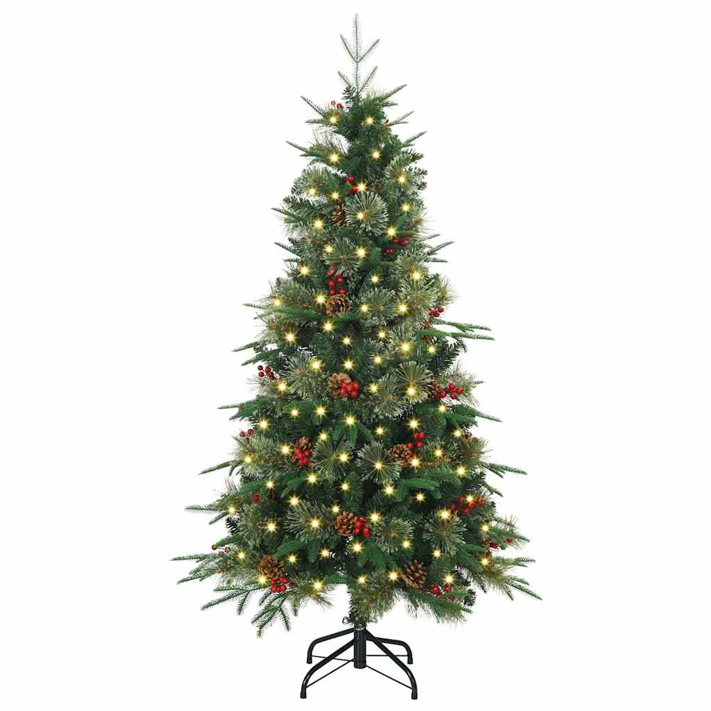vidaXL Artificial Hinged Christmas Tree Green 120 cm PE and PVC 3