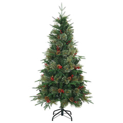 vidaXL Artificial Hinged Christmas Tree Green 120 cm PE and PVC 4