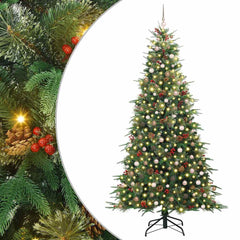 vidaXL Artificial Hinged Christmas Tree Green 240 cm PE and PVC 2