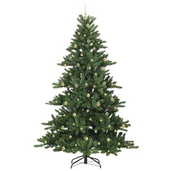 vidaXL Artificial Hinged Christmas Tree Green 240 cm PVC and Steel 4