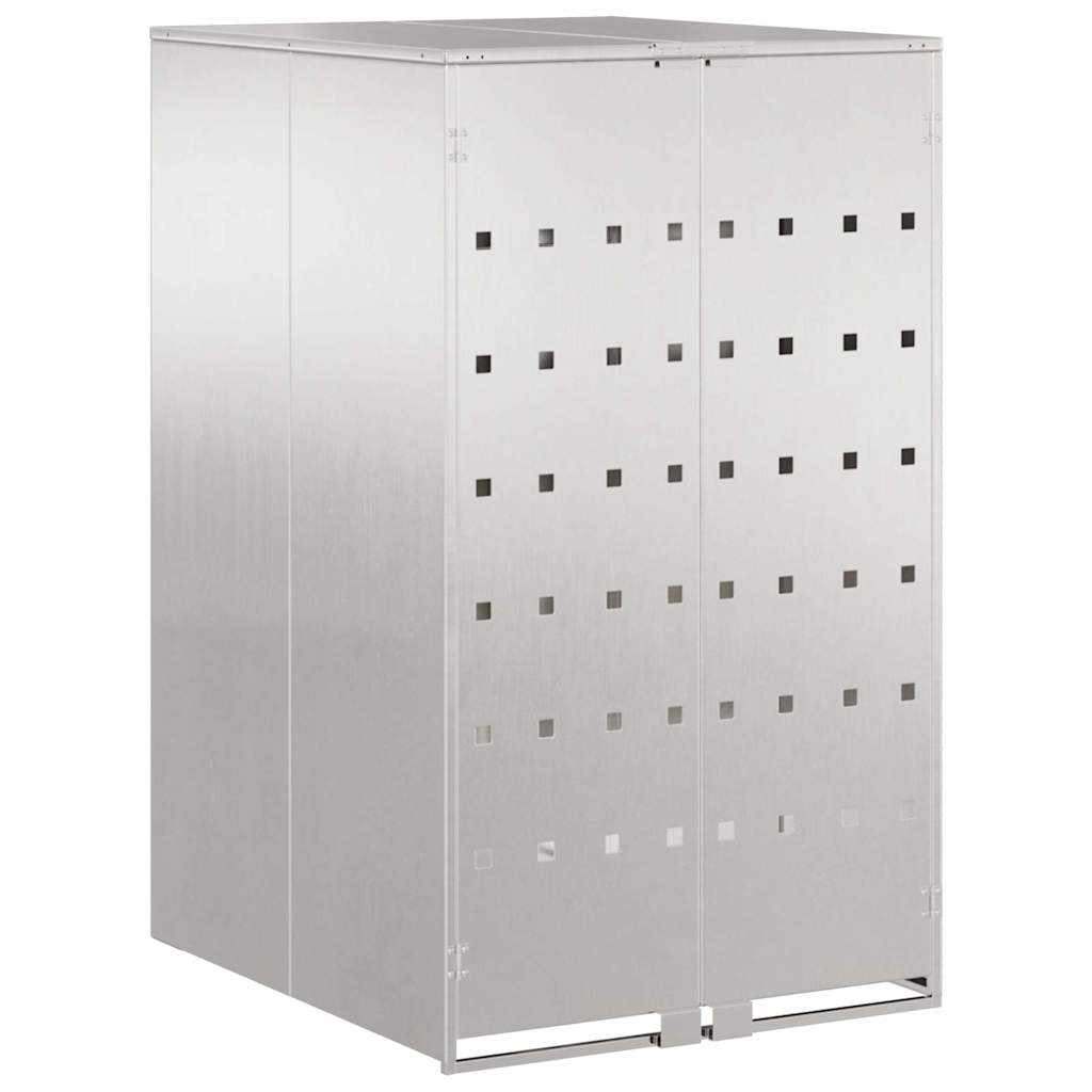 Wheelie Bin Storage with Gas Lift-up Lid for 240L Bin All stainless steel