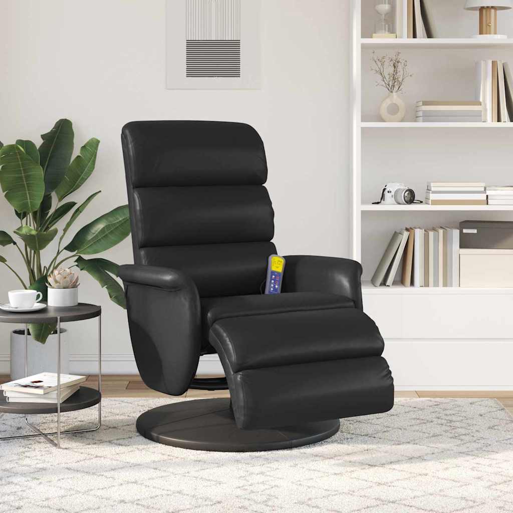 vidaXL Massage Recliner Chair Black 71 x 98 x 106 cm Faux Leather 3