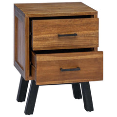 vidaXL Bedside Table Natural 40 x 35 x 55 cm Solid Teak Wood 5