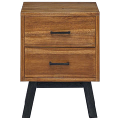 vidaXL Bedside Table Natural 40 x 35 x 55 cm Solid Teak Wood 6