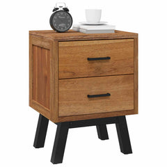 vidaXL Bedside Table Natural 40 x 35 x 55 cm Solid Teak Wood 3