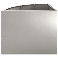 vidaXL Corner Planter Silver 45 x 45 x 35 cm Stainless steel 6