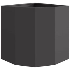 vidaXL Corner Planter Black 45 x 45 x 50 cm Steel 5