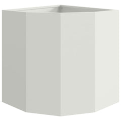 vidaXL Corner Planter White 45 x 45 x 50 cm Steel 5