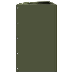 vidaXL Corner Planter Olive green 30 x 30 x 50 cm Steel 6