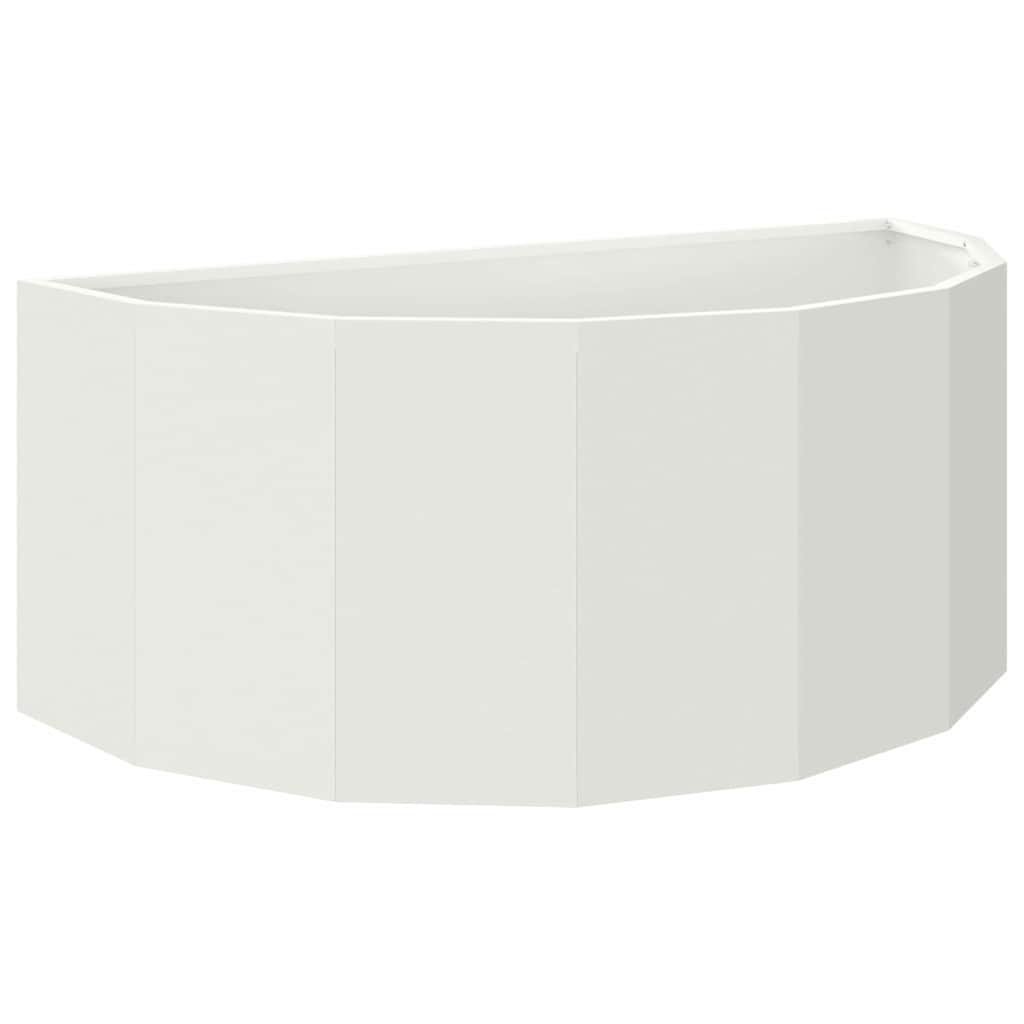 vidaXL Planter White 90 x 45 x 35 cm Steel 2