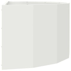 vidaXL Planter White 90 x 45 x 35 cm Steel 6