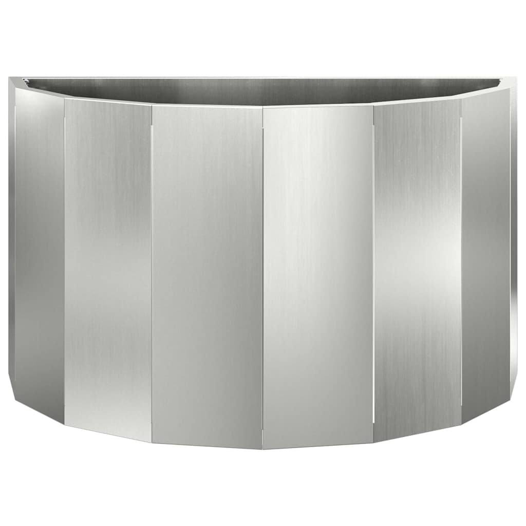 vidaXL Planter Silver 60 x 30 x 35 cm Galvanised Steel 5