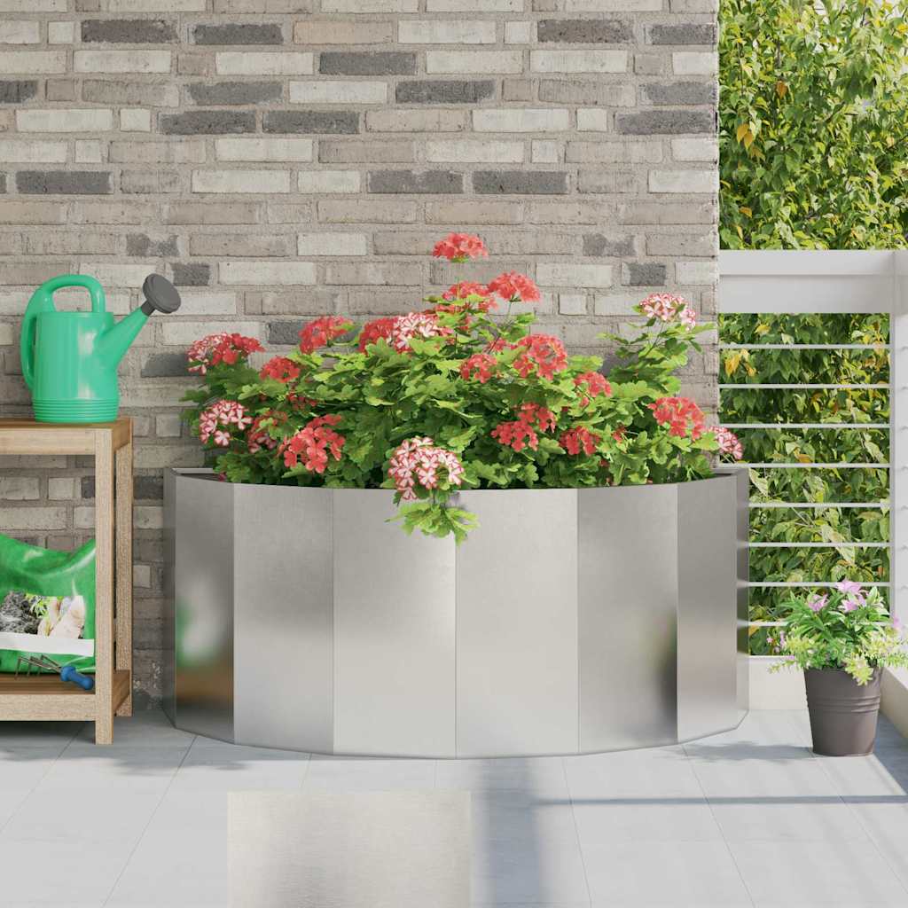 Planter 120 x 60 x 50 cm Steel Stainless steel