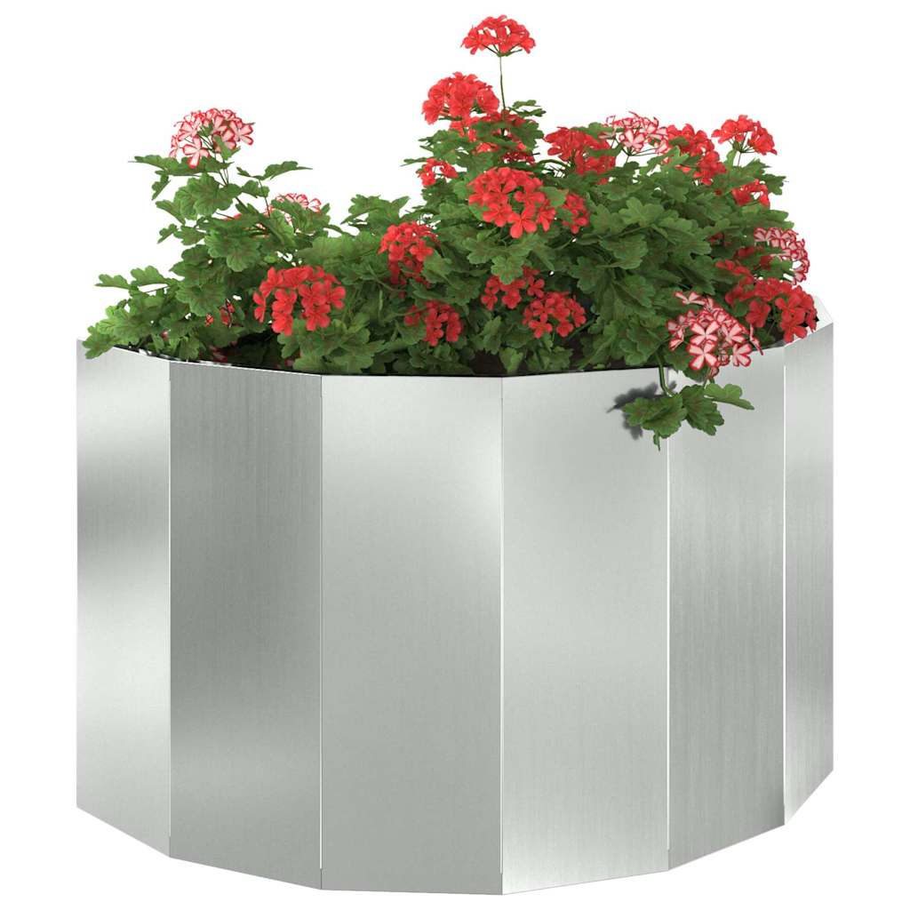 vidaXL Planter Silver 90 x 45 x 50 cm Galvanised Steel 3