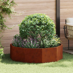 Planter 120 x 120 x 35 cm Steel Weathering steel