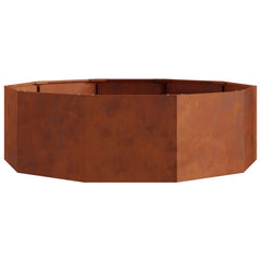 Planter 120 x 120 x 35 cm Steel Weathering steel