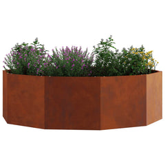 Planter 120 x 120 x 35 cm Steel Weathering steel