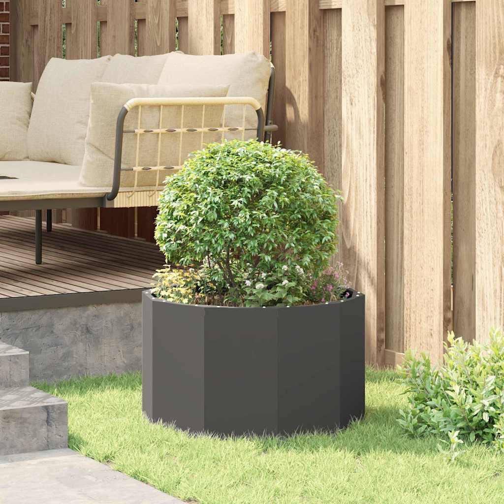 vidaXL Planter Black 60 x 60 x 35 cm Steel 4