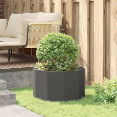 vidaXL Planter Black 60 x 60 x 35 cm Steel 4