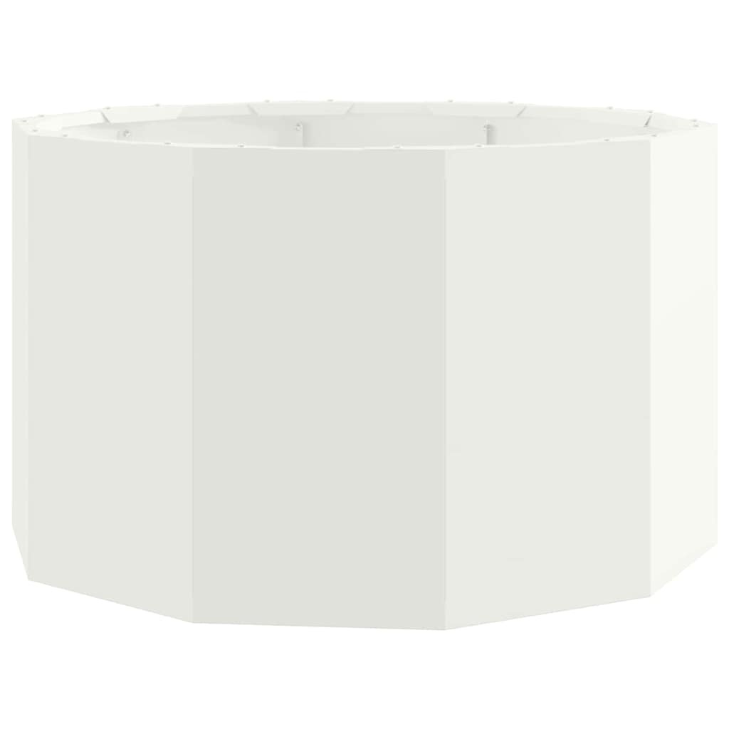 vidaXL Planter White 60 x 60 x 35 cm Steel 2