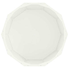 vidaXL Planter White 60 x 60 x 35 cm Steel 6
