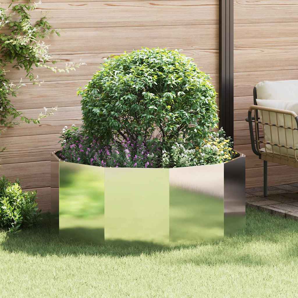 Planter 120 x 120 x 50 cm Steel Stainless steel