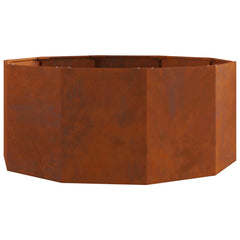 Planter 120 x 120 x 50 cm Steel Weathering steel