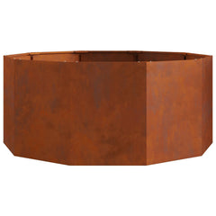 Planter 120 x 120 x 50 cm Steel Weathering steel