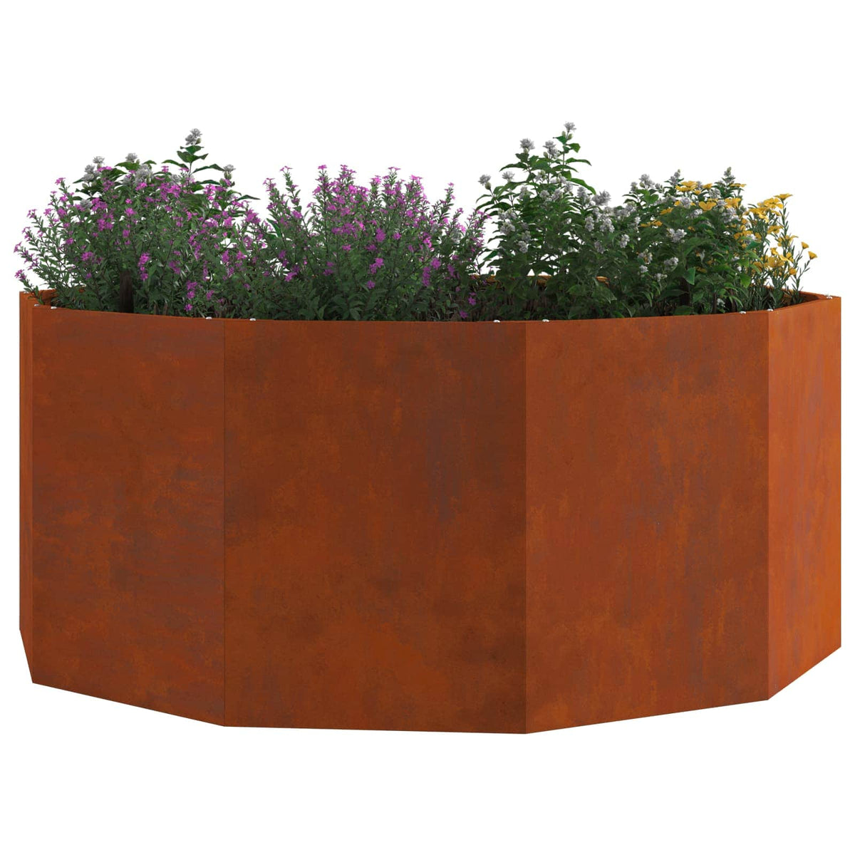 Planter 120 x 120 x 50 cm Steel Weathering steel