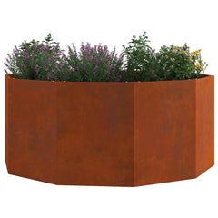 Planter 120 x 120 x 50 cm Steel Weathering steel