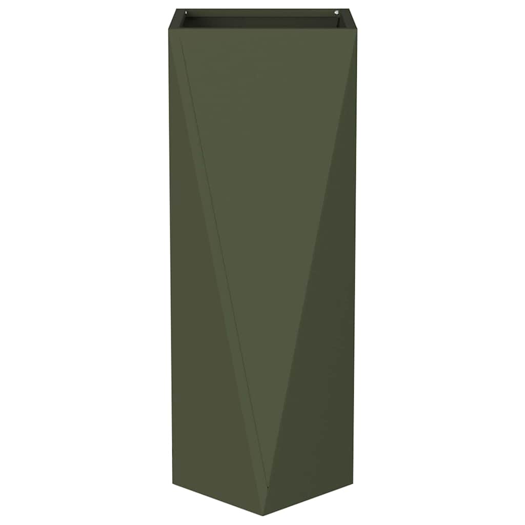 vidaXL Planter Olive Green 30 x 30 x 75 cm Steel 5