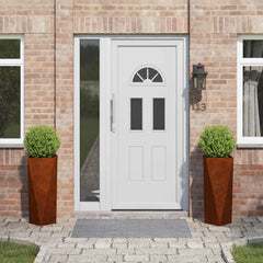 vidaXL Planter Steel 2 pcs Width 30 cm
