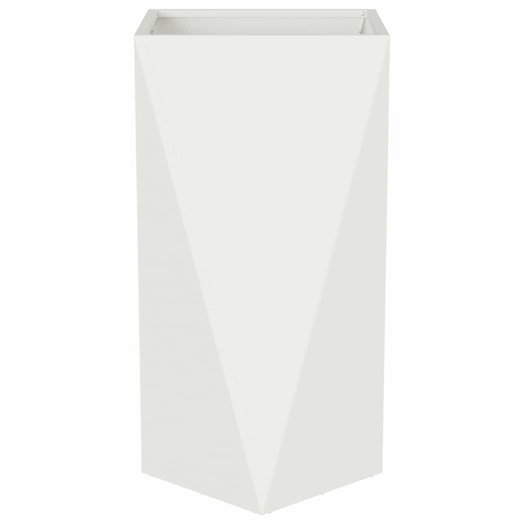 vidaXL Planter White 40 x 40 x 75 cm Steel 5